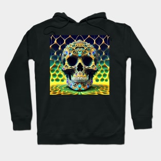 Skull Tie Dye Psychedelic Trippy Festival Hippie 3D Biker Hoodie